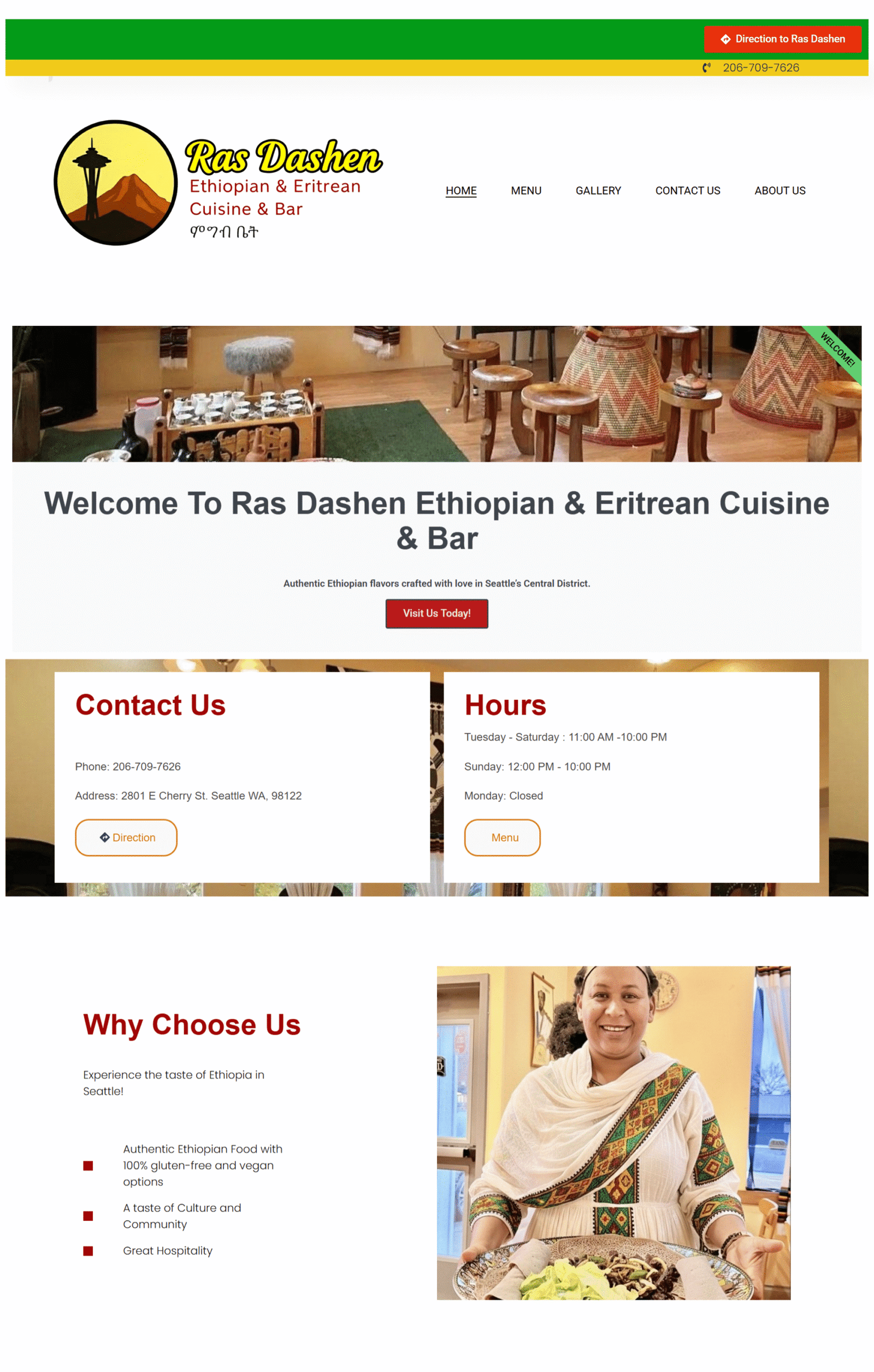 Ras Dashen Ethiopian and Eritrean Restaurant, seattle