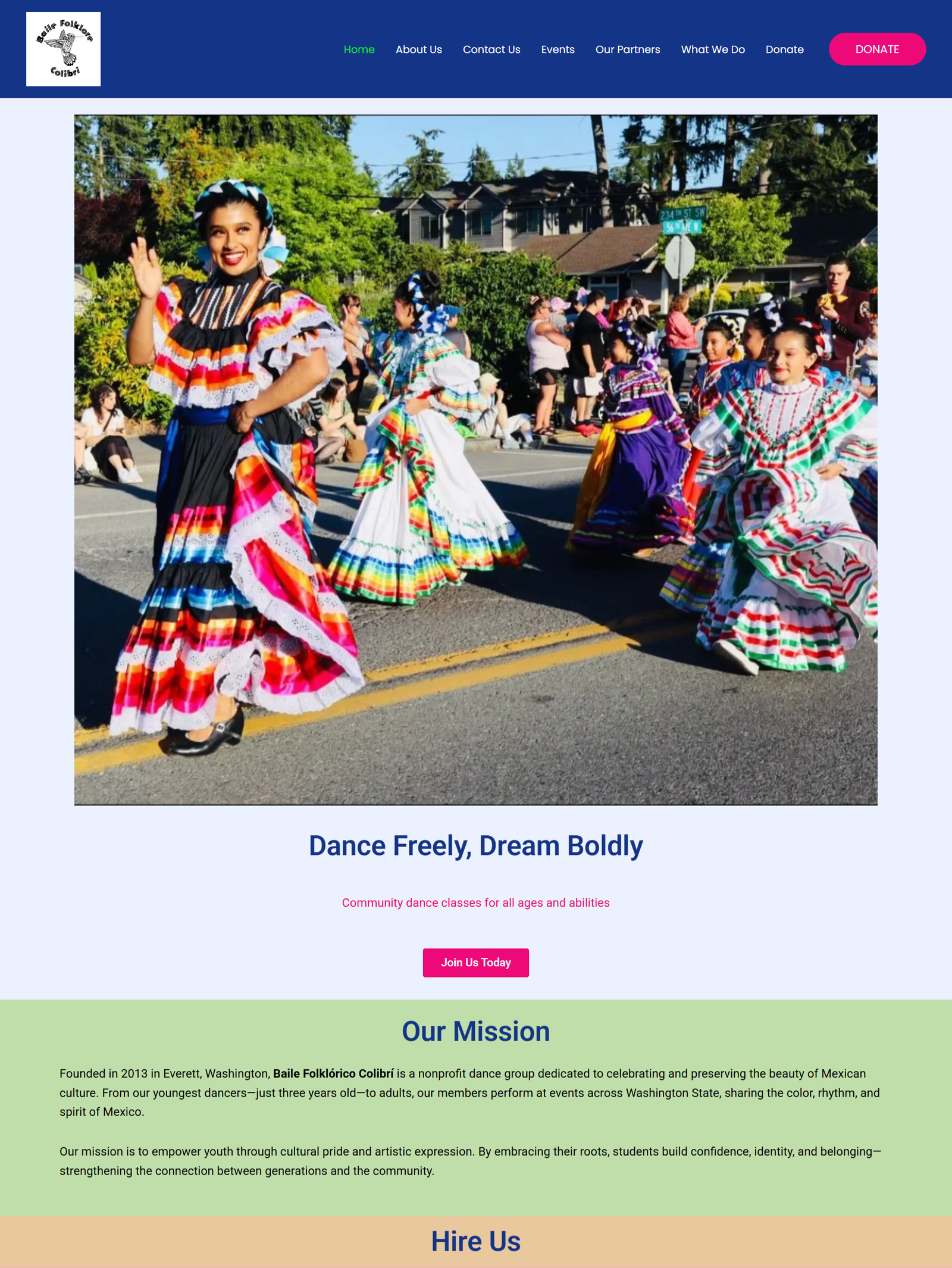 Baile Folkl&oacute;rico Colibr&iacute;